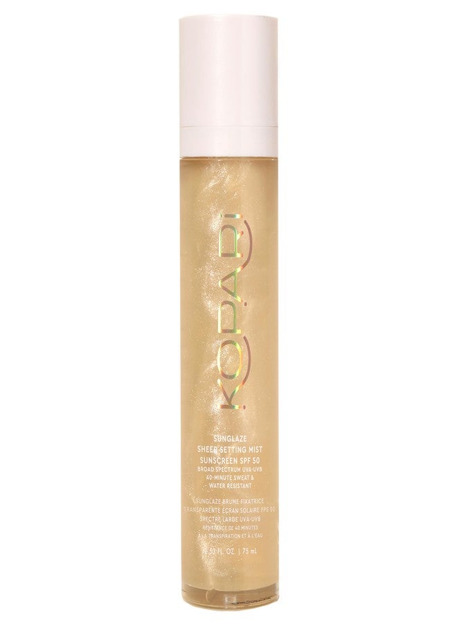 Kopari Sunglaze Sheer Setting Mist Sunscreen SPF 50, Weightless, Fast Drying, Ultra-Fine Setting Spray, Made With Hyaluronic Acid, Sets Makeup For A Hydrated, Dewy Finish, 2.53 fl oz - Image 1