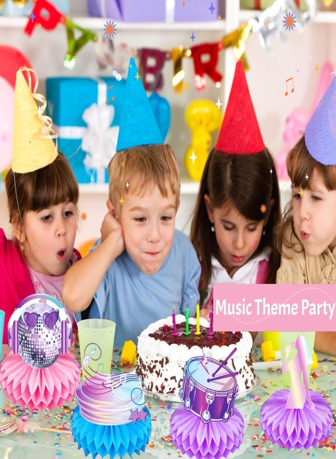 Riomh 9 Pcs Music Party Decorations, Singer Honeycomb Centerpieces Music Lover Birthday Party Table Decor for Kids, Teens, Music Festival Fans Party Supplies - Image 4