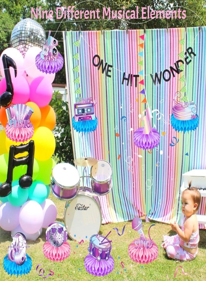 Riomh 9 Pcs Music Party Decorations, Singer Honeycomb Centerpieces Music Lover Birthday Party Table Decor for Kids, Teens, Music Festival Fans Party Supplies - Image 5