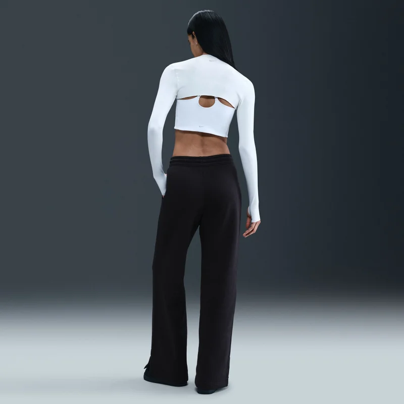 Nike black Women's Sportswear Phoenix Fleece Wide-Leg Pants for Women | Best Price UAE