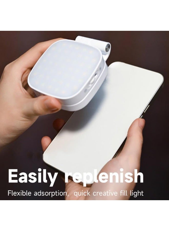 general Selfie Fill Light Kit with Makeup Mirror u0026 Magnetic Clip | Compatible with MagSafe iPhones, Android | 3 Colors 10 Brightness USB-C | All-in-One Studio Lighting for Creators, Vloggers u0026 Makeup Artists - Image 4