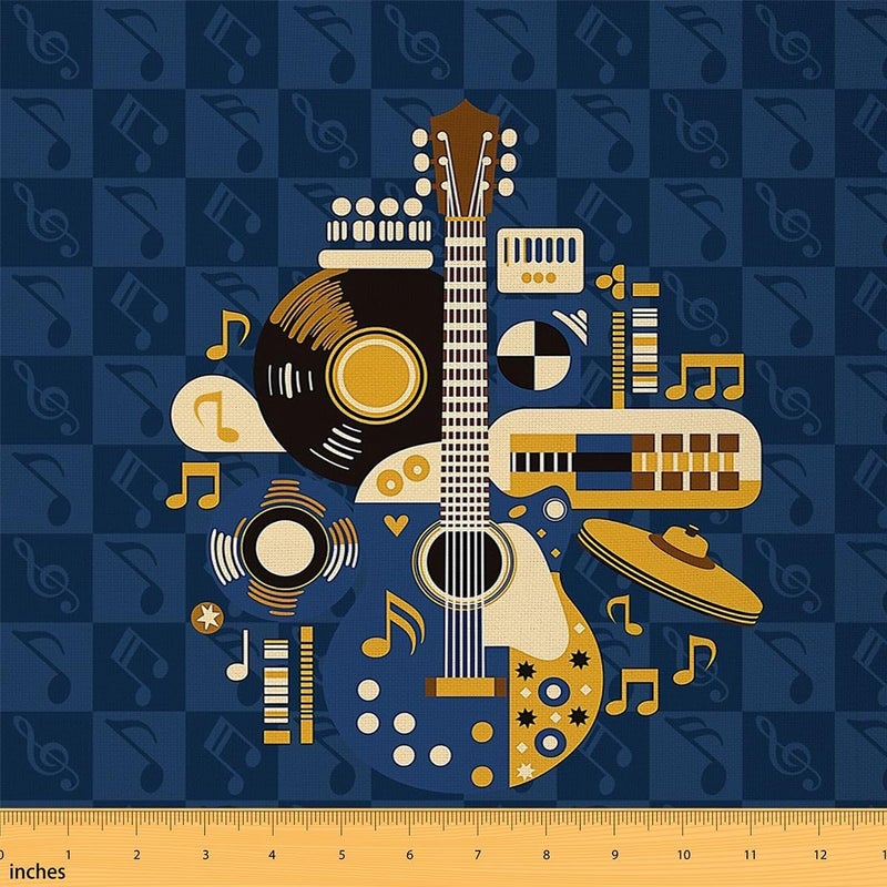 All climate suitability Erosebridal Retro Music Fabric By the Yard for Boys Men - Abstract Instruments Guitar Upholstery Fabric Vinyl Record Rock Roll Decorative Fabrics Checkered Musical Notes DIY Art,1 Yard Smooth joint Batch uniform stable quality Simple multi-color universal build Gulf standard sizing alternatives Long lasting universal build Freeze crack proof Post-order arranged dispatch Durability boosted processed material Local market compliant trusted quality Labor saving Remote area delivery Permanent & temporary usable Economical upgraded quality Pre-sale confirmed stock Advanced minimal build Light precision processed material Diverse purchase plan General purpose premium build Set product combo compatible Easy lifting build User tested optimized build Budget friendly premium quality All choice modern design KSA market compliant quality - Image 1
