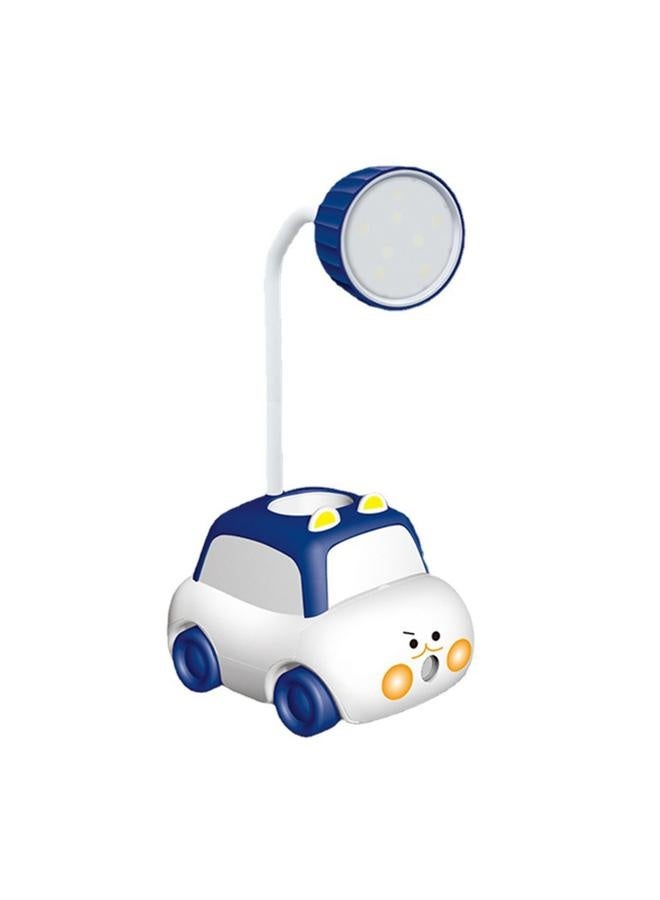 إسكدنيا Cute Desk Lamp for Kids ABS Cartoon Car USB Charging Eye Caring LED Table Light for College Dorm Bedroom Reading Blue - Image 1