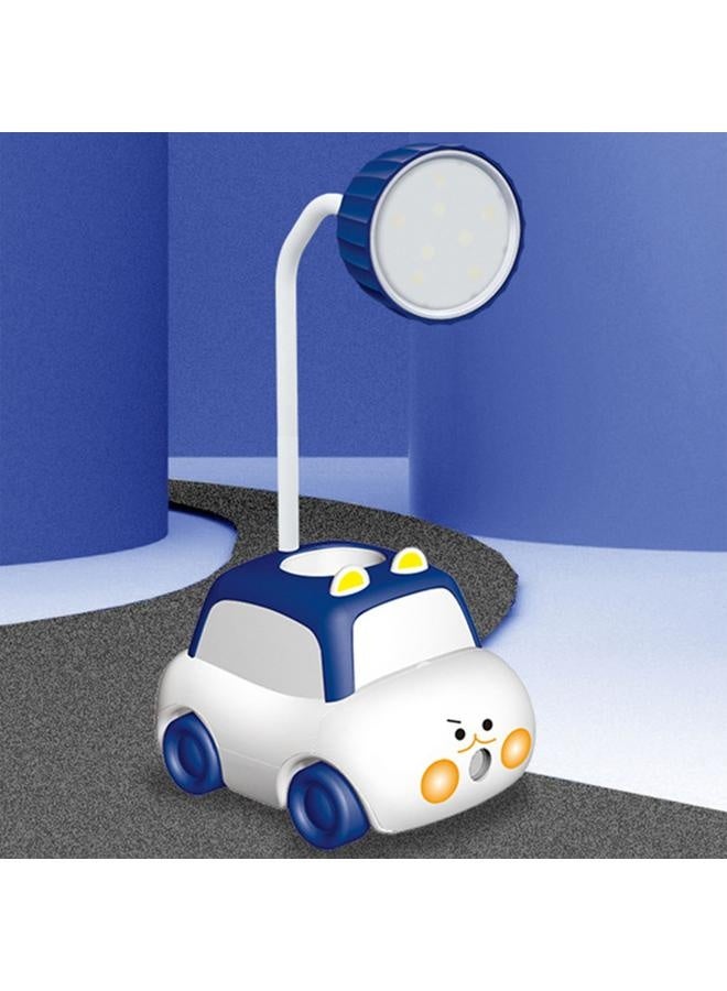 إسكدنيا Cute Desk Lamp for Kids ABS Cartoon Car USB Charging Eye Caring LED Table Light for College Dorm Bedroom Reading Blue - Image 5