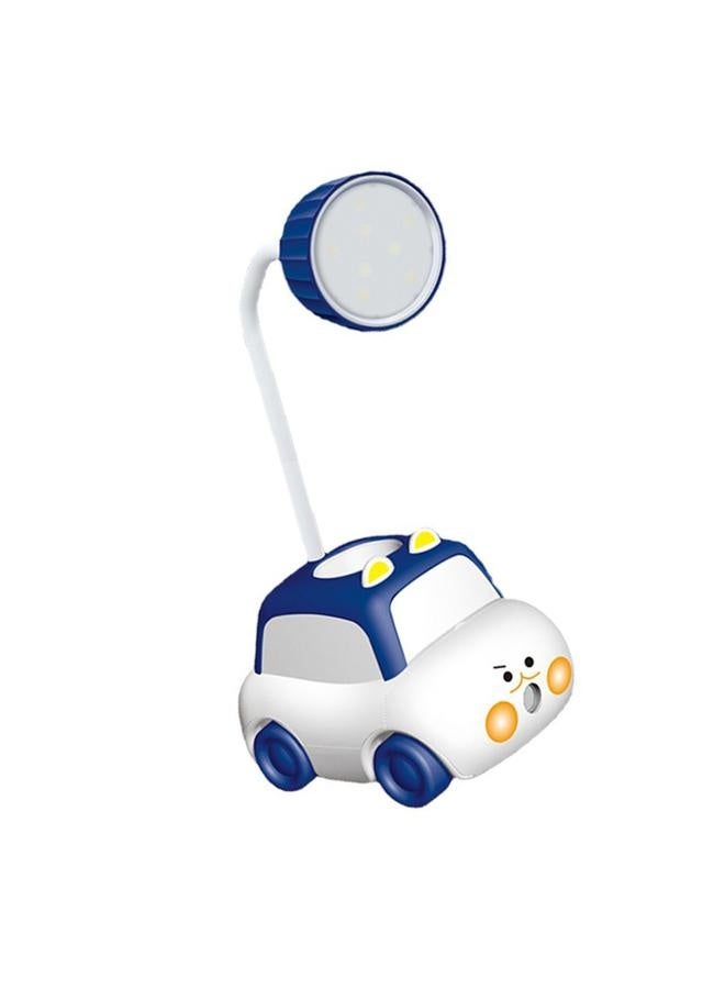 إسكدنيا Cute Desk Lamp for Kids ABS Cartoon Car USB Charging Eye Caring LED Table Light for College Dorm Bedroom Reading Blue - Image 3