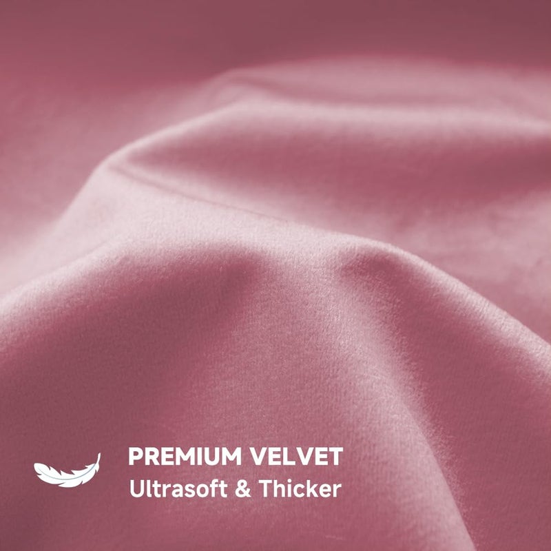 QUORGVES Light Pink Pillow Covers 16x16 Inch Pack of 2 Light Pink Throw Pillows for Couch Living Room Bed Bedroom Soft Velvet Square Throw Pillow Cover 16 x 16 Set of 2 - Image 3