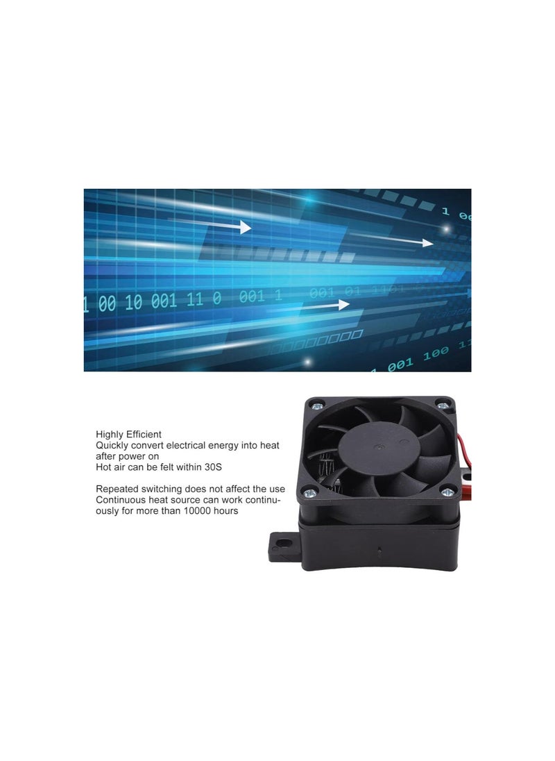 Generic - PTC Ceramic Fan Heater, DC12V 50W Mini Portable Ceramic Air Heater Constant Temp Heating for General Heating Appliance - Image 1