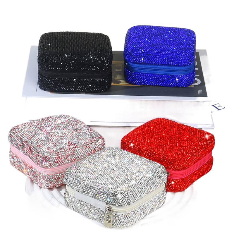 Jewelry Box Organizer Red Lockable for Rings and Necklaces for Daily Use - Image 5