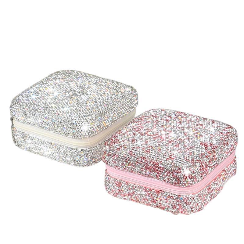 Jewelry Box Organizer Red Lockable for Rings and Necklaces for Daily Use - Image 4