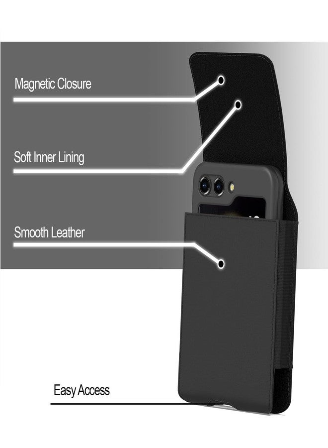 كفر أون جراب CoverON لهاتف Motorola Razr 2025 Ultra/Razr+ Plus 2024 /Razr 2023/2020/2019 - جراب هاتف محمول مع مشبك حزام، جراب جلدي عمودي للحمل (يناسب غطاء Otterbox أو أي غطاء آخر) - Image 3
