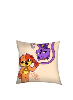 Y&D Smiling Critters Throw Pillow Covers Case Cover Square Cushion Cover Smiling Critters Cartoon peripheral,Animal Cushion Covers Pillow Case Cover for Sofa Car Bedroom Home Decor  - Image 1