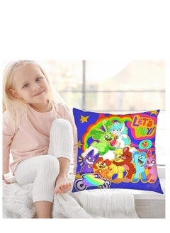 Y&D Smiling Critters Throw Pillow Covers Case Cover Square Cushion Cover Smiling Critters Cartoon peripheral,Animal Cushion Covers Pillow Case Cover for Sofa Car Bedroom Home Decor  - Image 2
