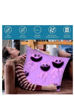 Y&D Smiling Critters Throw Pillow Covers Case Cover Square Cushion Cover Smiling Critters Cartoon peripheral,Animal Cushion Covers Pillow Case Cover for Sofa Car Bedroom Home Decor  - Image 3