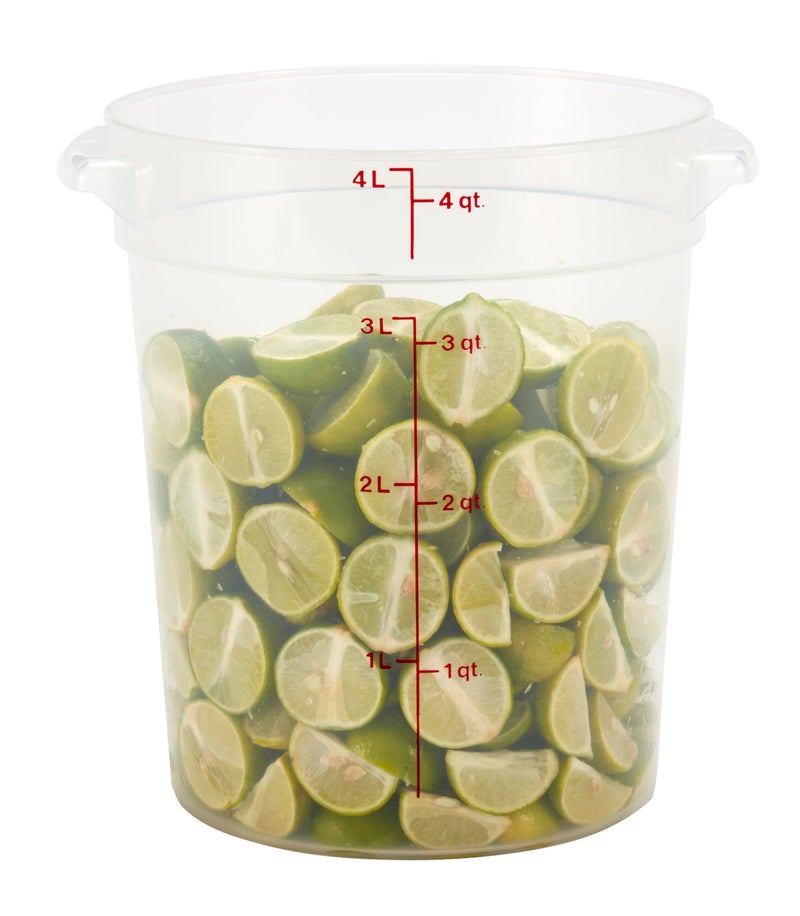 Cambro 4 Quart (QT) Food Storage Container (No Lid) - Restaurant Food Grade Bucket - for Dough Proofing and Brining (Translucent) - Image 1