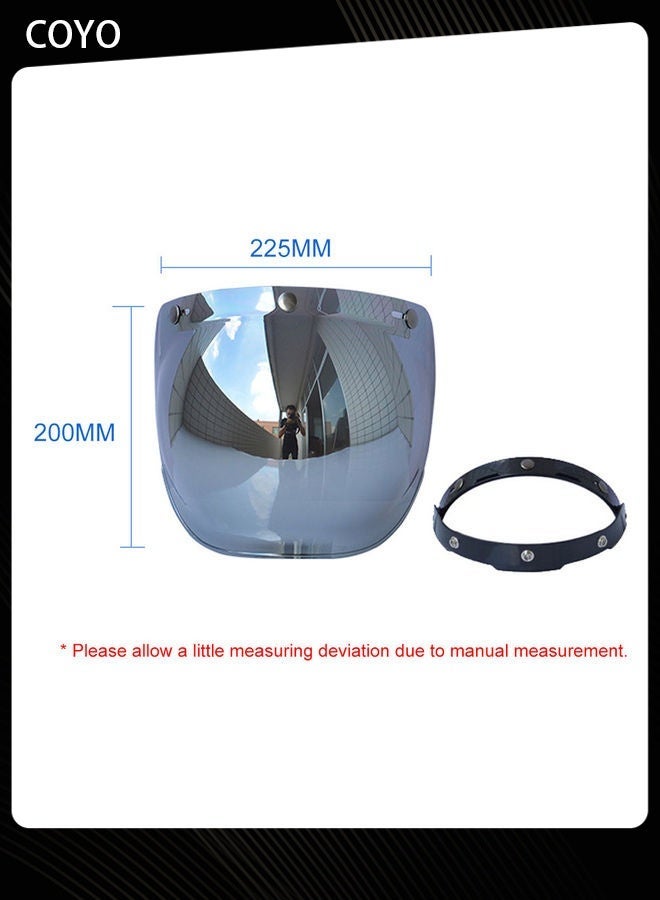 COYO Universal Bubble Visor for Motorcycle Helmets, Flip-Up Windshield Shield with Mounting Bracket - Image 4