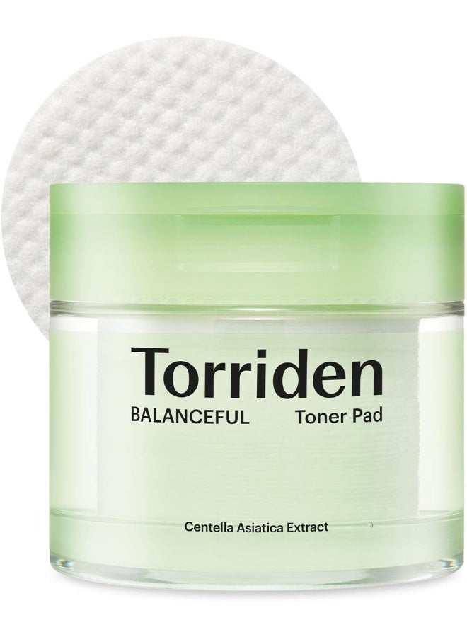Torriden Balanceful Toner Pads With 5D Cica Complex, Lha & Pha 180Ml | Gentle Exfoliating & Soothing Vegan Pads | For Sensitive & Acne-Prone Skin - 60 Sheets - Image 1
