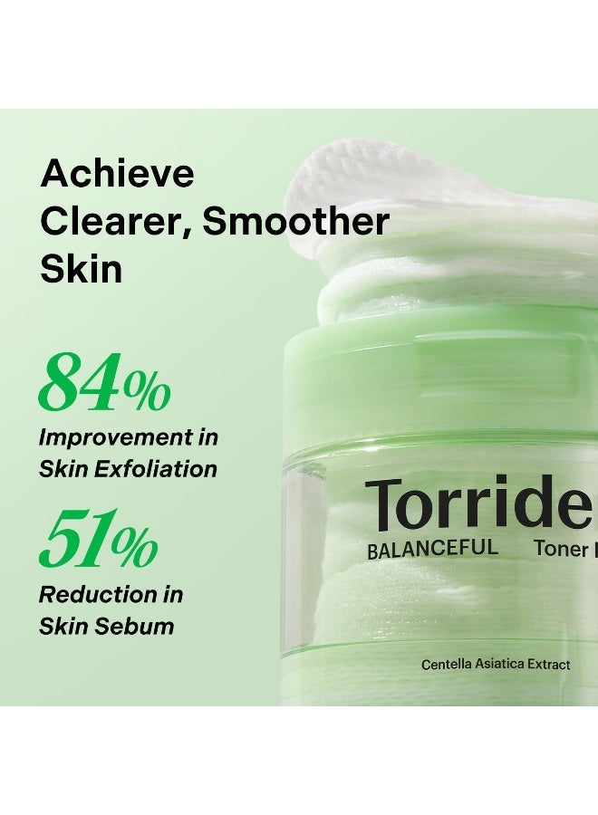 Torriden Balanceful Toner Pads With 5D Cica Complex, Lha & Pha 180Ml | Gentle Exfoliating & Soothing Vegan Pads | For Sensitive & Acne-Prone Skin - 60 Sheets - Image 5