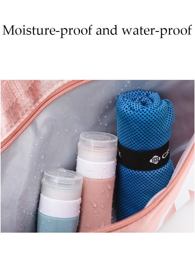 DUNISO - Sports Small Gym Bag for Men and Women Travel Duffel Bag Workout Bag with Shoes Compartment&Wet Pocket(Pink) - Image 1