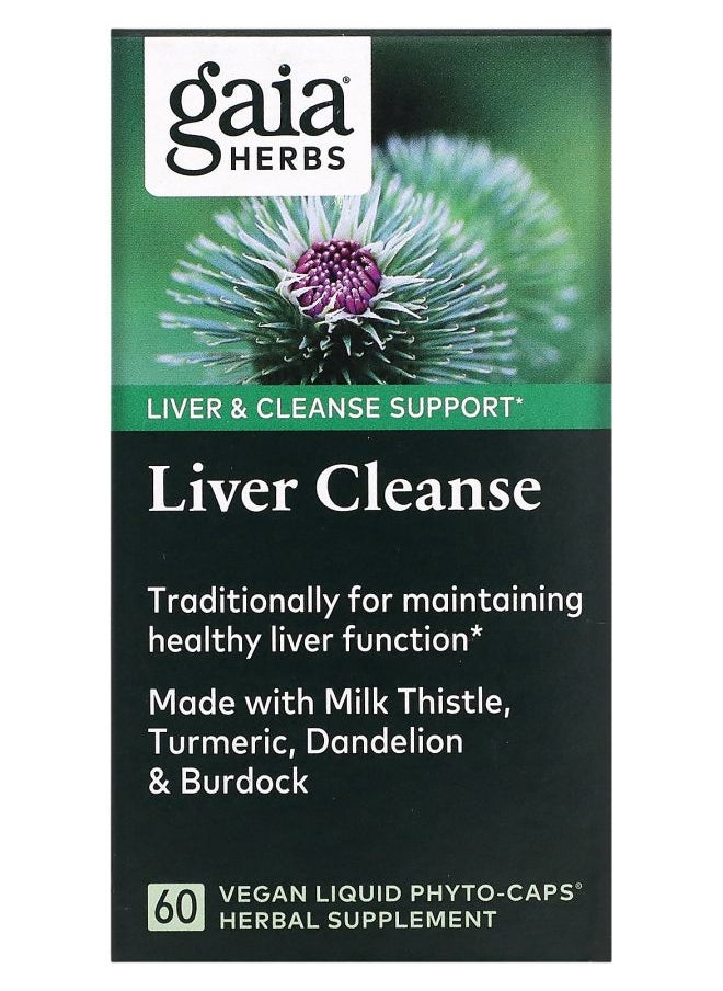 Gaia Herbs Liver Cleanse 60 Vegan Liquid Phyto-Caps 