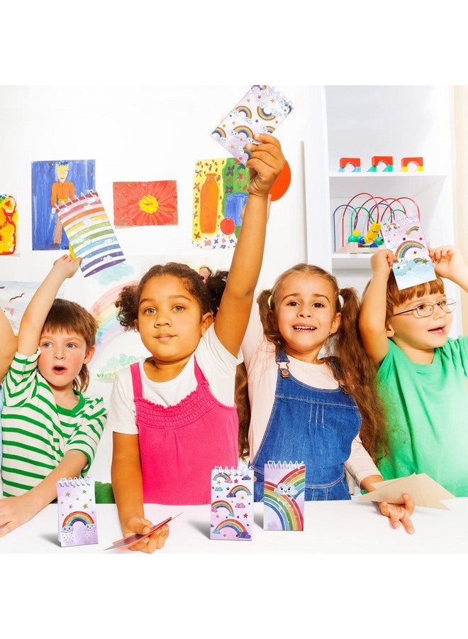 Chinco 24 Pcs Mini Rainbow Notebook Party Favors Rainbow Mini Notepads 2.36 x 3.94 Inch Rainbow Spiral Notebook Bound Memo Note Books Small Pocket Notebooks for Kids Birthday Party School Office - Image 5