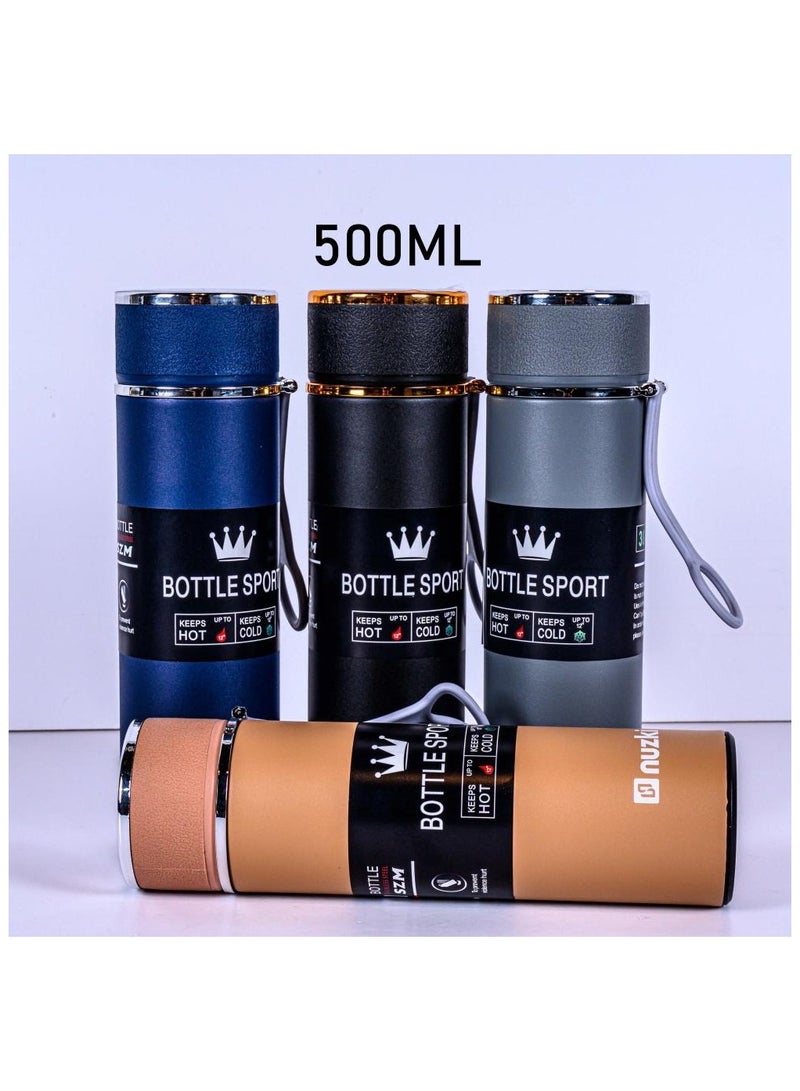 Generic Stainless Steel Vacuum Insulated Flask, Leak-proof, BPA-free Double Walled Thermal Mug for Coffee & Tea, 500ml - Image 2