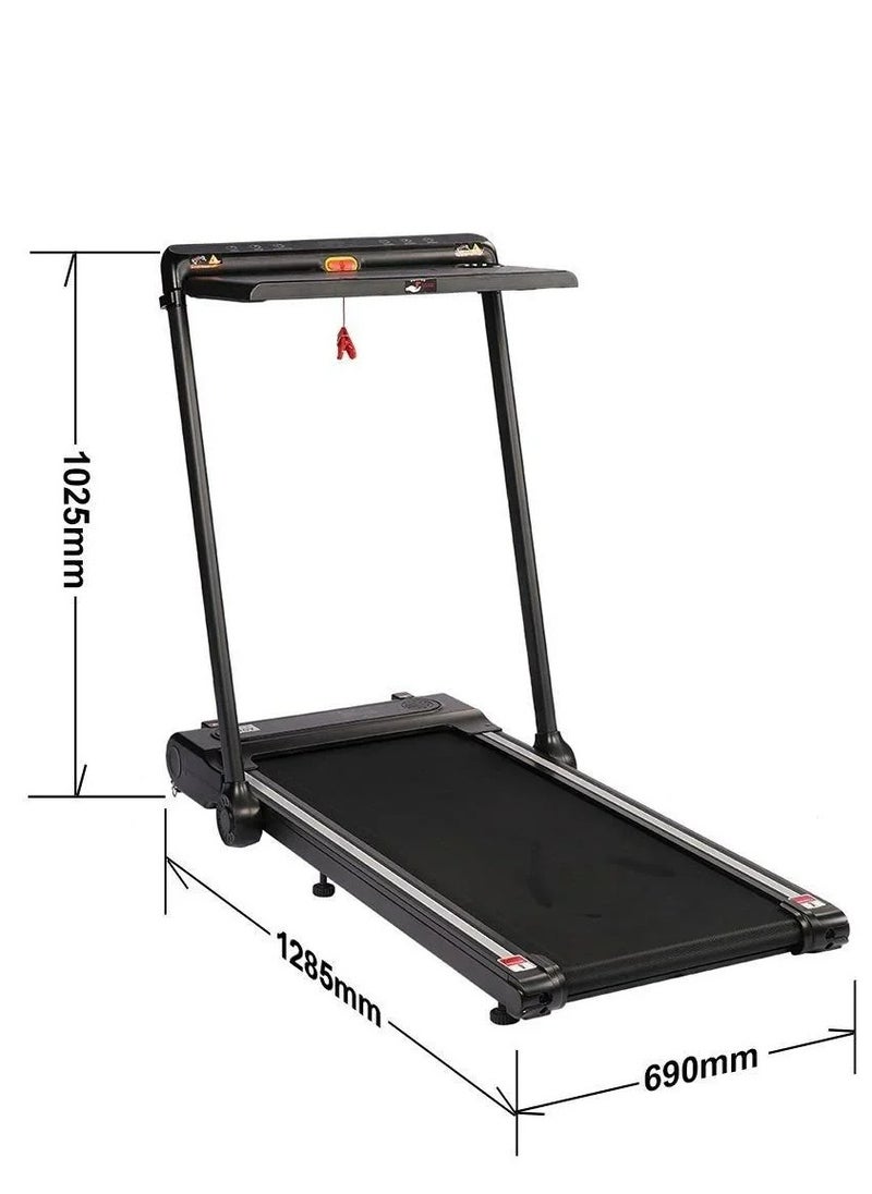 treadmill running  max user wight 120 kg, a power of 2.5 HP, 2 in 1 foldable, with a remote control, speed from 1-12 km/h, and a distinctive running area of ​​105*44 cm, model 8300
