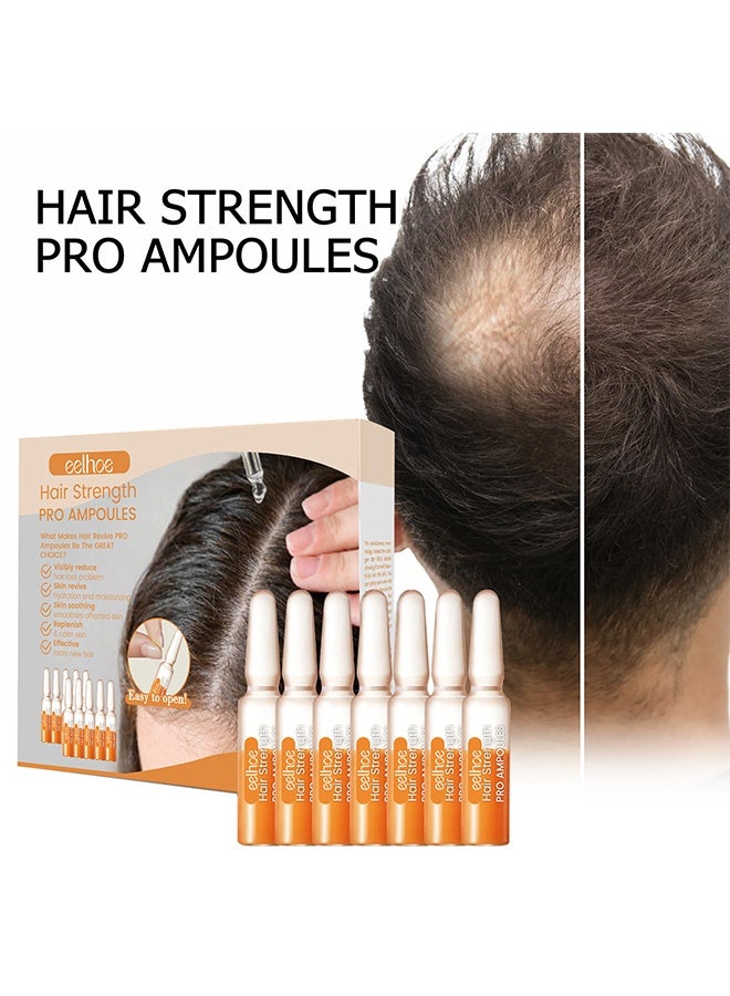 EELHOE Hair Strength Pro Ampoules, Hair-Regrowth Ampoules, Hair Growth Serum, Hair Growth Serum Biotin, Liascy Anti Thinning Treatment,Hair Loss Thickening Regrowth for Thinning Hair (2ml*7pcs) - Image 1