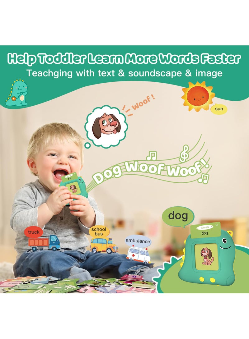 Talking Flash Cards,Toy for Toddler,Autism Sensory Product Speech Therapy Toys,Preschool Kindergarten Educational Toy Sight Words Phonics for 2 3 4 Year Old Boys Girls - Image 2