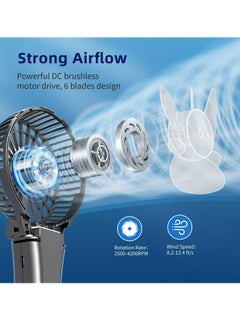 Generic HandFan Portable Handheld Misting Fan, Rechargeable Personal Mister Fan, Battery Operated Spray Water Mist Fan  - Image 2
