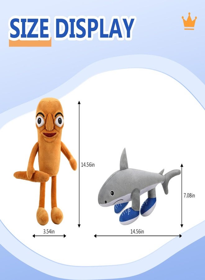 Guiqulai Italian Brainrot Style Plush Toy 13 Inch Soft Stuffed Meme Dolls Unique Fun Decoration Gift Ideas for Collectors, Aesthetic Décor Bedroom Shark - Image 2