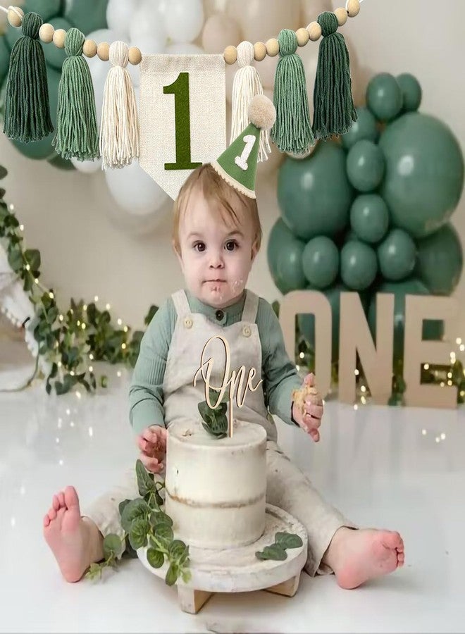 Ereniko Handmade Boho 1st Birthday High Chair Banner Boho 1st Birthday Hat Decorations Party For Girl Baby Shower Wall Hangings Decorative For Kids Bedroom Birthday Hat - Image 3
