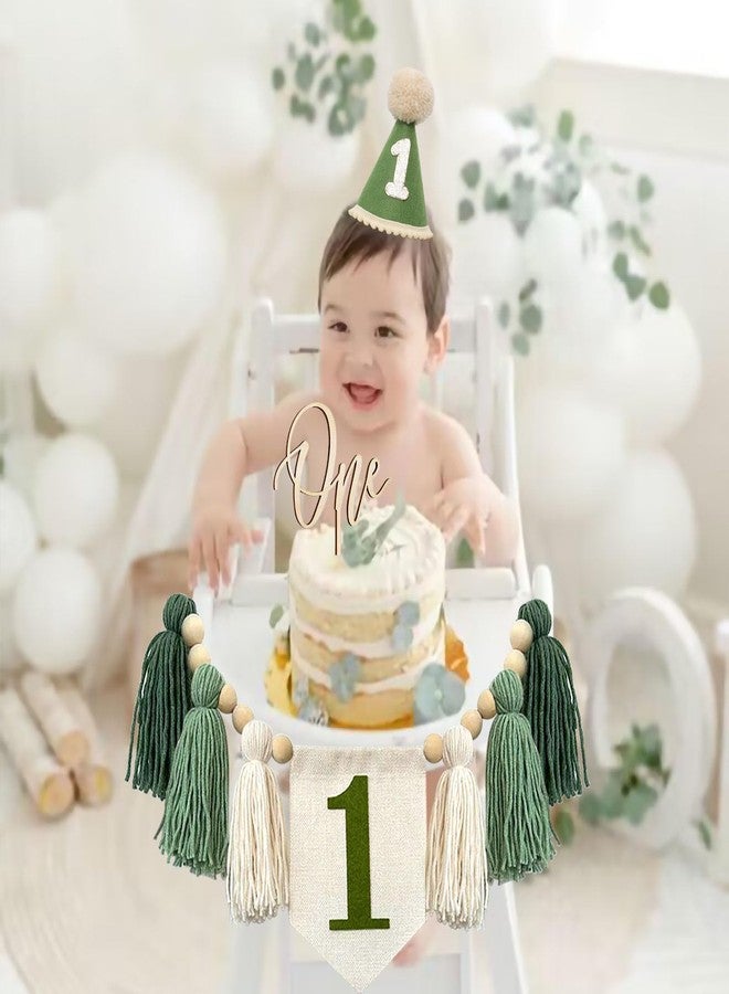 Ereniko Handmade Boho 1st Birthday High Chair Banner Boho 1st Birthday Hat Decorations Party For Girl Baby Shower Wall Hangings Decorative For Kids Bedroom Birthday Hat - Image 2