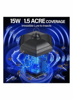 Y&D Bug Zapper 4200V Killing Grid 15W Electric Insect Catcher & Killer for Mosquitoes Flies Gnats Other Flying Pests Insects 1.5 Acre Coverage Zapper Outdoor Indoor  - Image 3