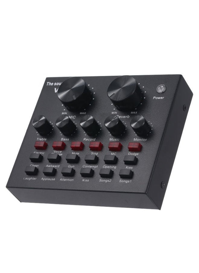 Generic USB External Sound Card For Audio Broadcast Black  - Image 2