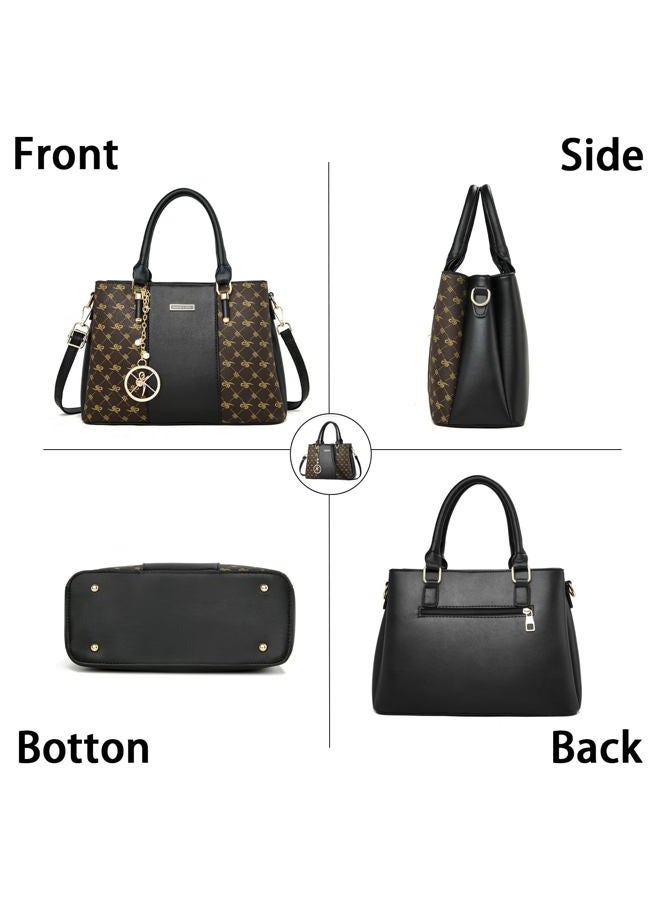KURGOOL Women Purses and Handbags Top Handle Satchel Shoulder Bags Messenger Tote Bag for Ladie, F-wine, 11.81L * 8.27H * 5.12W inches (30cm*21cm*13cm) - Image 5