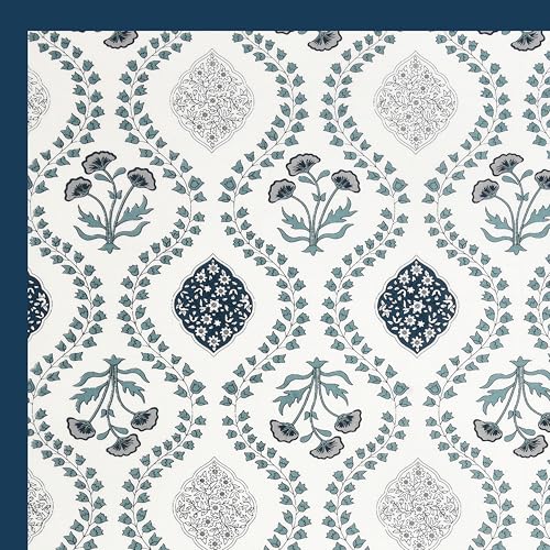 BLOCKS OF INDIA 200TC Diwan Set Cotton 8 Piece | Deewan Printed Bedsheet Sets for Living Room Hall (Set of 8 Piece, 1-Bed Sheet | 2-Bolster Cover | 5-Cushion Cover (Royal Blue Motif) - Image 4