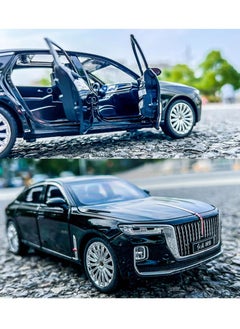 Swift 1:24 Scale Hongqi H9 Toy Cars Diecast Model Luxury Metal Car Zinc Alloy Pull Back with Front and Back Lights, Open Door, Off Road Real Suspensions  - Image 5