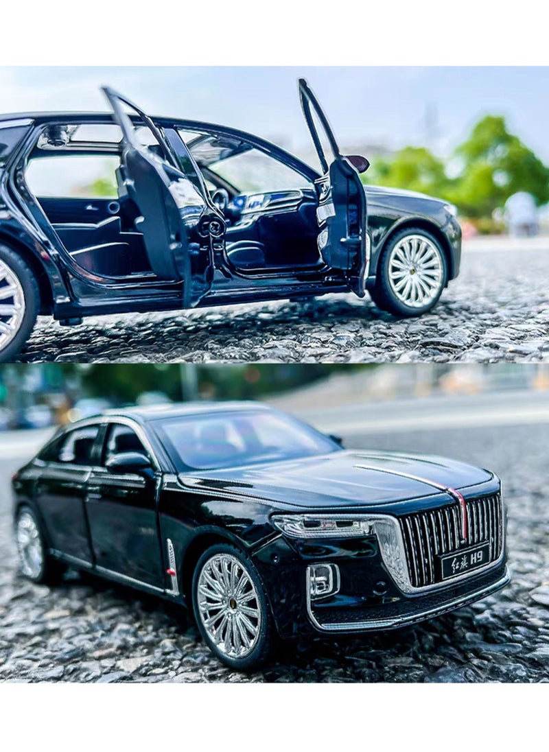 Swift - 1:24 Scale Hongqi H9 Toy Cars Diecast Model Luxury Metal Car Zinc Alloy Pull Back with Front and Back Lights, Open Door, Off Road Real Suspensions - Image 1