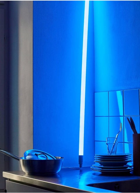 Long LED Lamp Decorative Bedroom Beautiful and Quiet Feel Comfortable for Wall and Floor 120cm Direct Work from the Plug in Unbreakable Reinforced Plastic Comes with Plug in Electricity