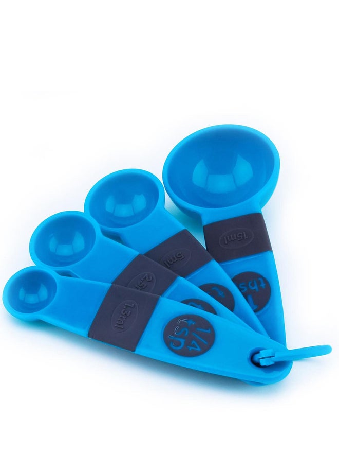 Cuisine Art طقم ملاعق قياس 4 قطع من كوزين آرت، أزرق - Image 1