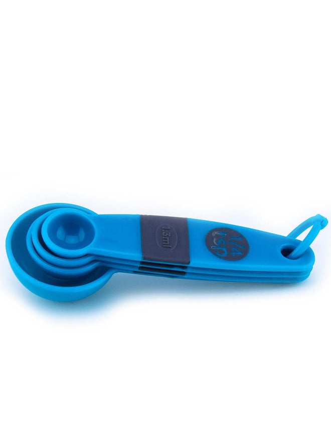 Cuisine Art طقم ملاعق قياس 4 قطع من كوزين آرت، أزرق - Image 3