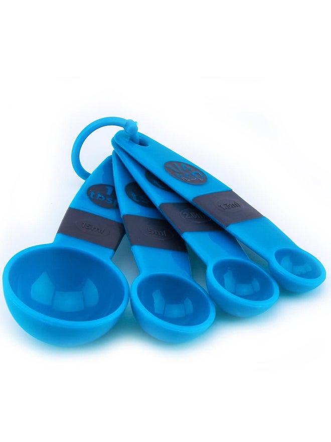 Cuisine Art طقم ملاعق قياس 4 قطع من كوزين آرت، أزرق - Image 2