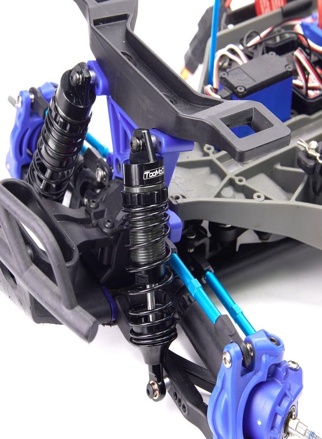 TOOMOD 1/10 RC Oil Shock Absorber Big Bore Absorber Damper Set Compatible with Traxxas Slash 2WD/ 4X4, Rustler 2WD/ 4X4 VXL, Stampede, Hoss, Bandit Part Upgrades Replace of 5862 (Black/Gray) - Image 5