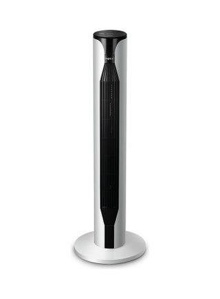 Tower Fan With Remote Control, Touch Panel, 3 Speed Control, 3 Modes, 12 Hours Timer, 100% Copper Motor And Large Airflow - Sleep Peacefully TWISTER 36 Black And White