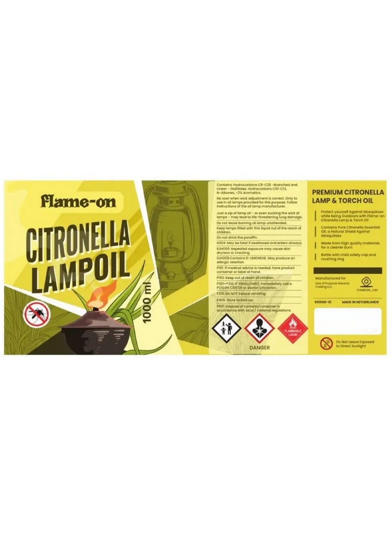 فلايم-أون زيت مصباح السترونيلا 1 لتر - Image 2