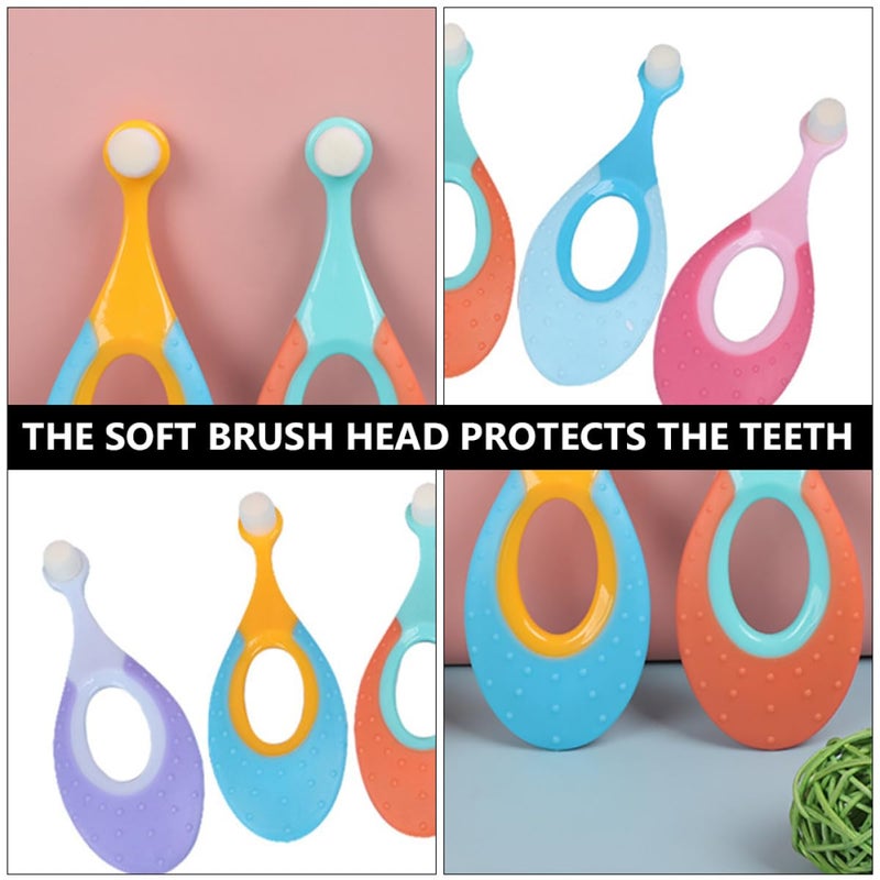 2 Pack Extra Soft Bristles Toothbrush Set With Wide Handle For Teeth Cleaning Oral Care Random Color - Image 4