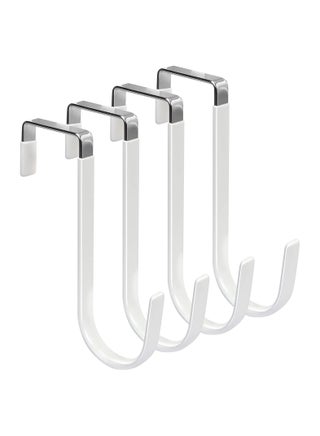 4 Pack Over the Door Hooks with Rubber Heavy Duty Organizer Hooks for Living Room Bathroom Bedroom Kitchen Ideal for Hanging Clothes Towels Hats Coats and Bags White - pzsku/ZE84BEA828E7BE5EF719FZ/45/_/1694597381/acef8ec1-e85c-466f-a602-6ff11f7027e2