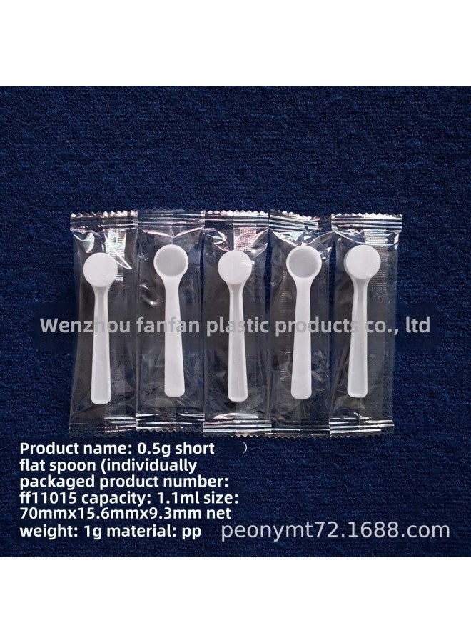 Short Handle Medicine Powder Spoon FF11015 White Sugar Measuring Spoon 1ml 0.5g Seasoning Spoon ]-Color:Transparent Packaging Starting From 1000 Pieces - Image 3