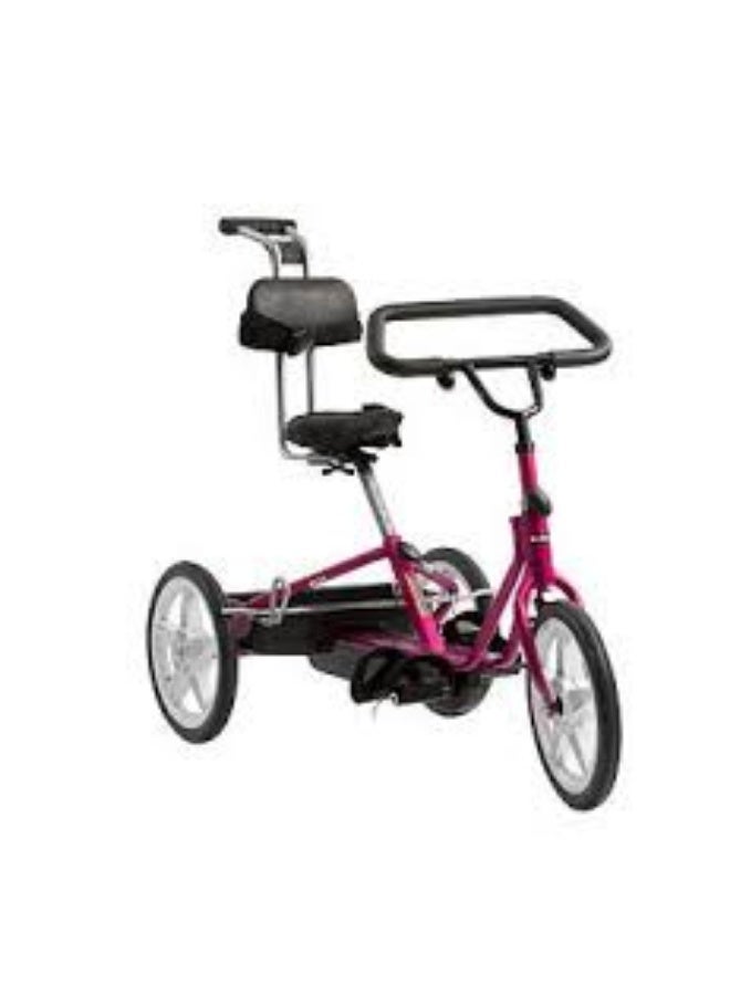 Children's Tricycle Medium Size Pink Adjustable Seat and Handlebars Ride On Bike for Balance Coordination Outdoor Play