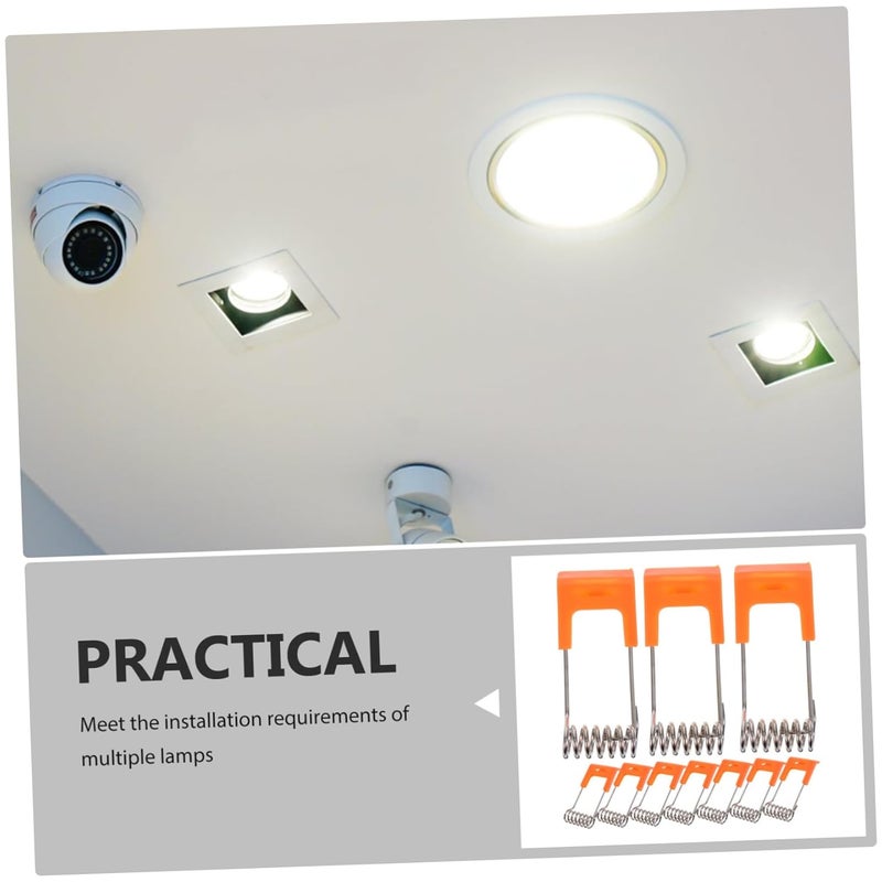 100 قطعة مشابك ربيعية للإنارة المدمجة من البلاستيك لتثبيت تركيبات الإضاءة المدمجة بأمان ودعم التثبيتات المتعددة - Image 4